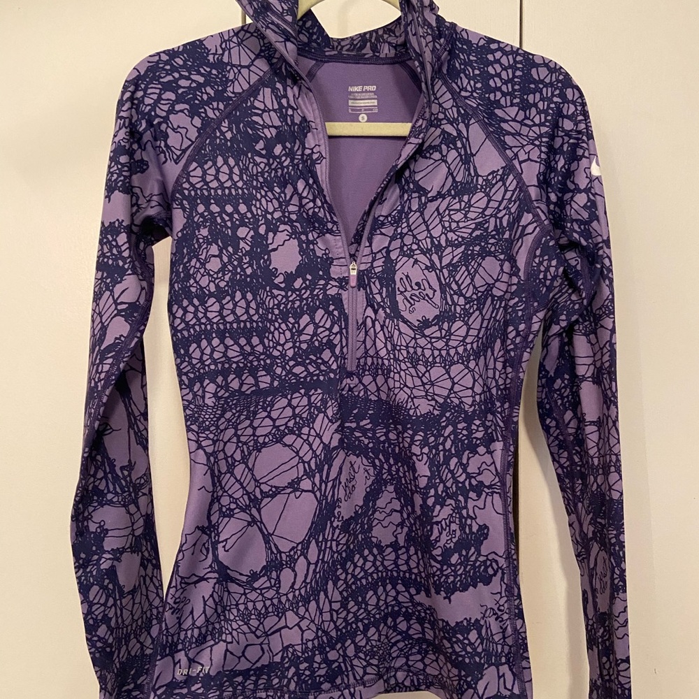 Nike Pro Purple Quarter Zip